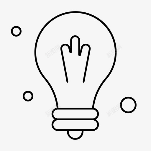 灯泡想法科学图标svg_新图网 https://ixintu.com 想法 灯泡 科学 科学细线