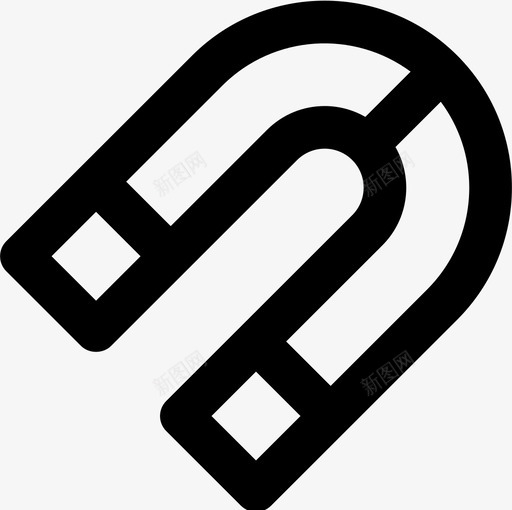 磁铁科学80线性图标svg_新图网 https://ixintu.com 磁铁 科学80 线性