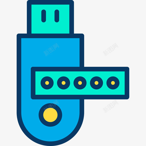 Pendrive网络安全11线性颜色图标svg_新图网 https://ixintu.com Pendrive 线性 网络安全 颜色
