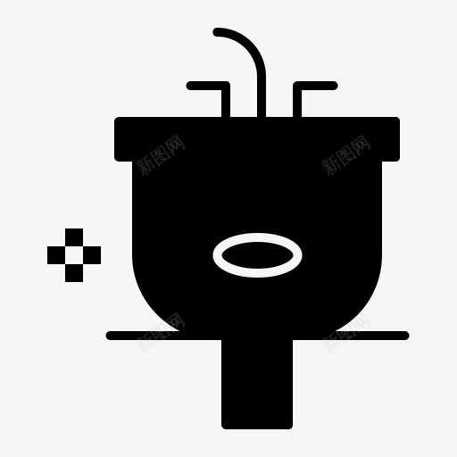 洗脸盆浴室清洁图标svg_新图网 https://ixintu.com 卫生 字形 实心 常规 洗脸 洗脸盆 浴室 淋浴 清洁