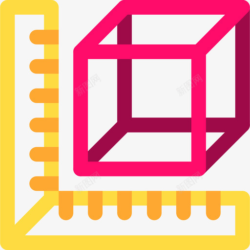 测量打印基本线性颜色图标svg_新图网 https://ixintu.com 基本 打印 测量 线性 颜色