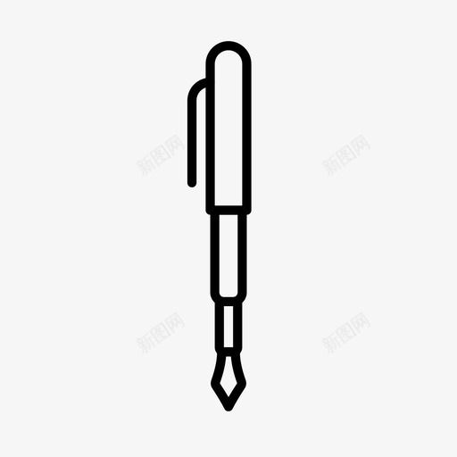 钢笔墨水刻字图标svg_新图网 https://ixintu.com 刻字 办公室 墨水 笔尖 钢笔