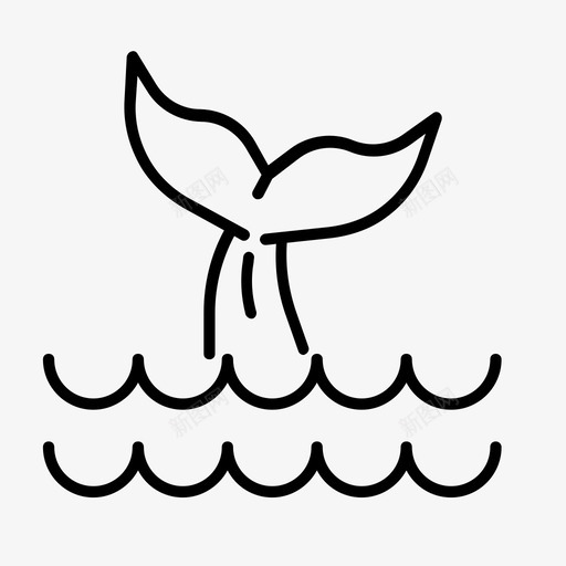 鲸鱼动物鱼图标svg_新图网 https://ixintu.com 动物 水下 海 鱼 鲸鱼