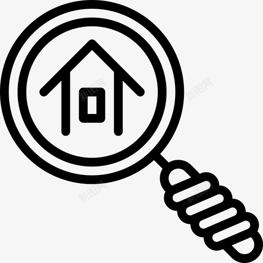 搜索城市卷24线性图标svg_新图网 https://ixintu.com 城市卷24 搜索 线性