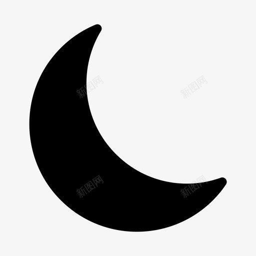 月亮夜晚天气图标svg_新图网 https://ixintu.com 夜晚 天气 月亮 符号图标集4