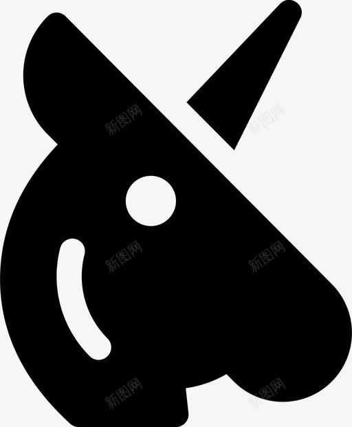 独角兽动物童话图标svg_新图网 https://ixintu.com 充满历史 动物 独角兽 神话 童话 角