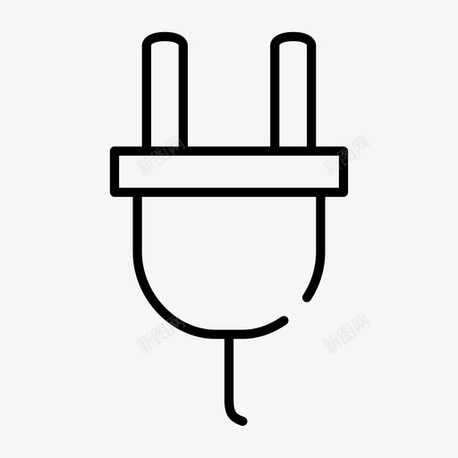 插头电池电缆图标svg_新图网 https://ixintu.com 充电 插头 电池 电源线 电缆 随机间隙