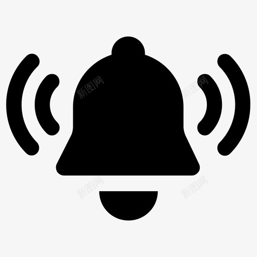 闹钟铃声通知图标svg_新图网 https://ixintu.com 提醒 通知 铃声 闹钟