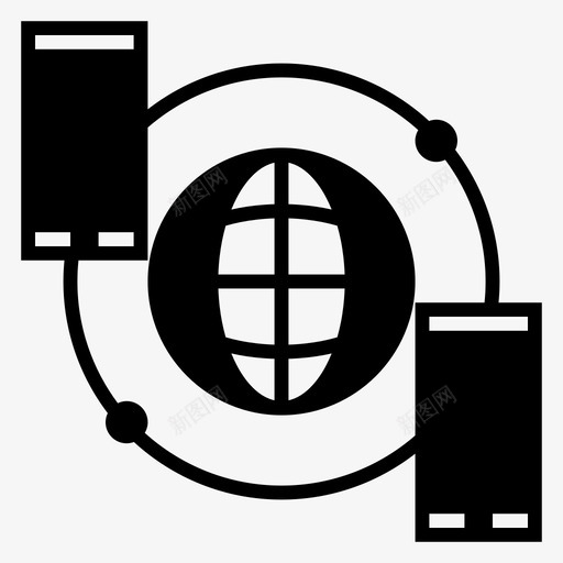 连接移动网络图标svg_新图网 https://ixintu.com 电话 移动 网络 连接