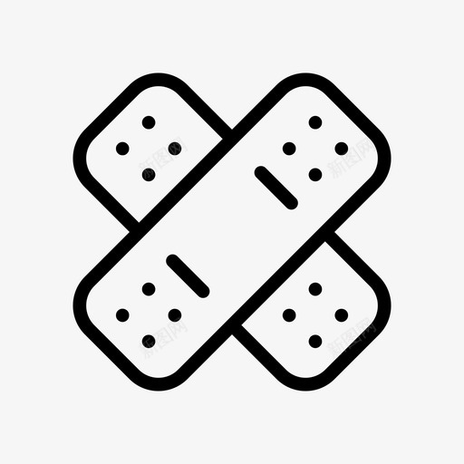 绷带医疗受伤图标svg_新图网 https://ixintu.com 医疗 医疗线字形48像素 受伤 石膏 绷带