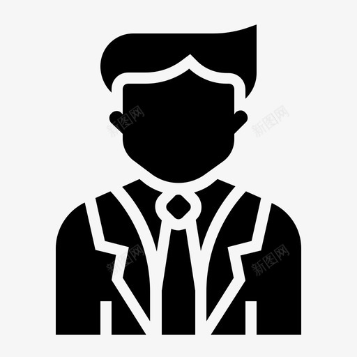 商人化身顾问图标svg_新图网 https://ixintu.com 化身 商人 工作和职业 职业 顾问
