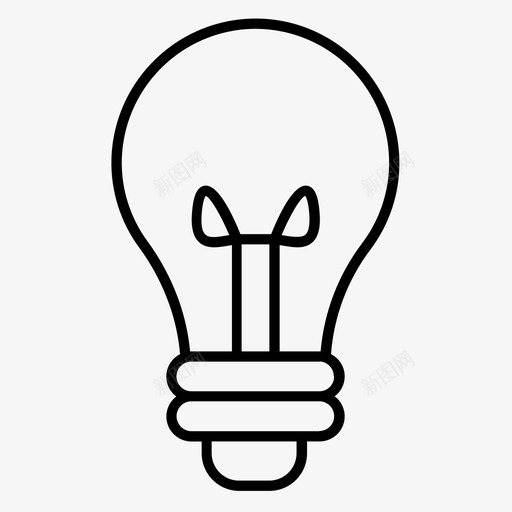 灯泡商业金融图标svg_新图网 https://ixintu.com 优化 商业 大纲 想法 搜索引擎 灯泡 网络 金融