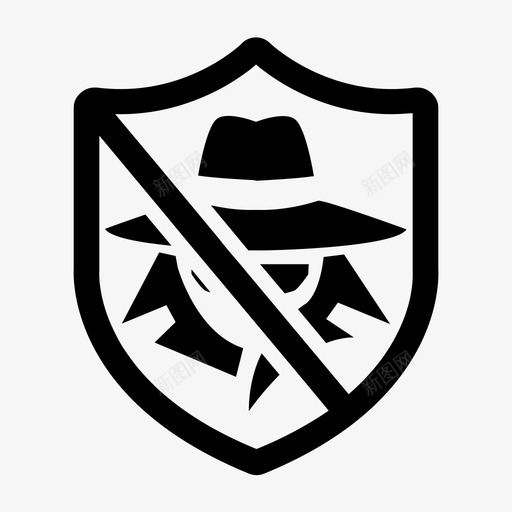 反黑客隐私保护图标svg_新图网 https://ixintu.com 保护 反黑 盗窃 间谍 隐私 黑客