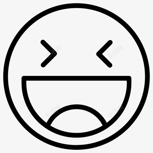 笑表情反应图标svg_新图网 https://ixintu.com 反应 脸书 表情