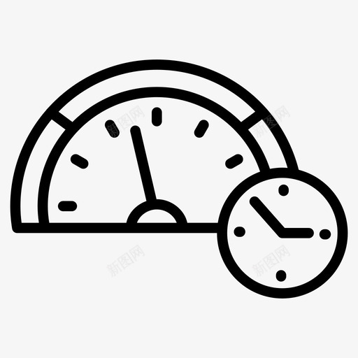 速度表性能秒表图标svg_新图网 https://ixintu.com 图标 度表 性能 方向 时间 秒表 线图 速度