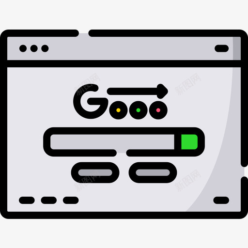彩色浏览器3个网站界面图标svg_新图网 https://ixintu.com 3个网站界面 彩色浏览器