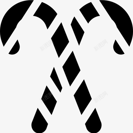 糖果棒圣诞玩具19填充图标svg_新图网 https://ixintu.com 圣诞 填充 玩具 糖果