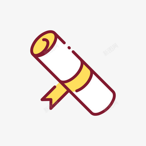 文凭奖励和奖励2线性颜色图标svg_新图网 https://ixintu.com 奖励 文凭 线性 颜色