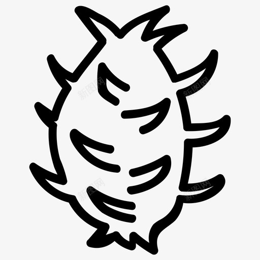 龙果水果维生素图标svg_新图网 https://ixintu.com 来源 水果 维生素 龙果