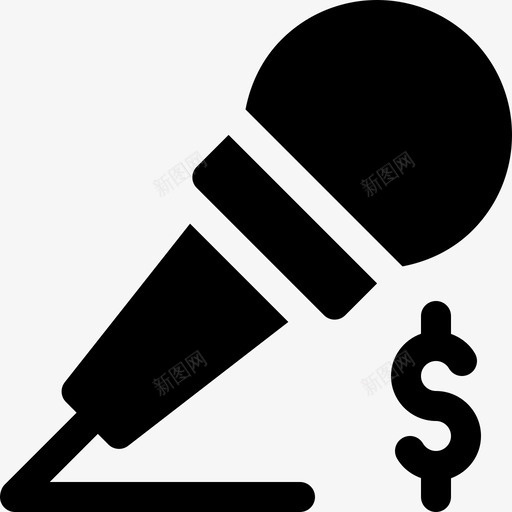 麦克风拍卖6已填充图标svg_新图网 https://ixintu.com 填充 拍卖 麦克风