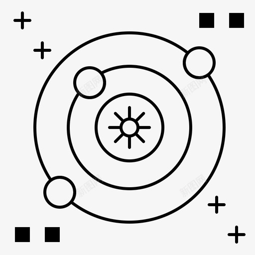 星系轨道空间图标svg_新图网 https://ixintu.com 星系 空间 空间和星系细线 轨道
