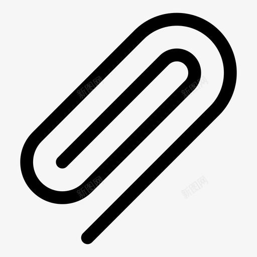 夹附附件图标svg_新图网 https://ixintu.com 办公室 回形针 学生 教育 文件 附件