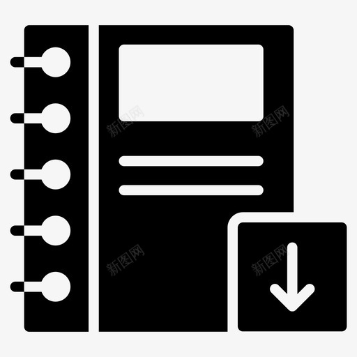 书活页夹日记图标svg_新图网 https://ixintu.com 下载 图标 文具 方向 日记 活页 笔记本 线图