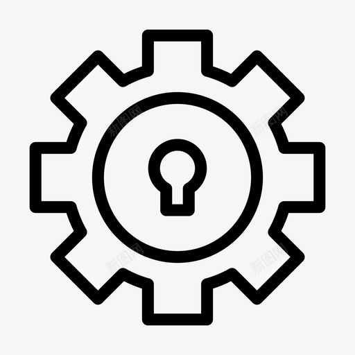 锁定设置锁孔首选项图标svg_新图网 https://ixintu.com 互联网安全线标志符号48px 保护 锁孔 锁定设置 首选项