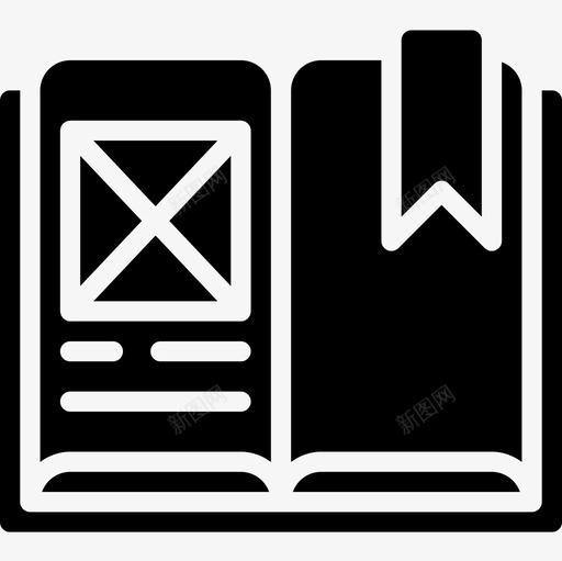 打开书本原型2填充图标svg_新图网 https://ixintu.com 书本 原型 填充 打开