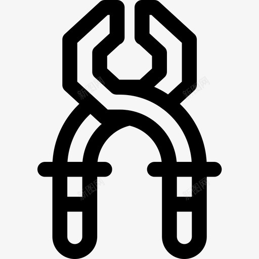 牙钳牙医34线性图标svg_新图网 https://ixintu.com 牙医 牙钳 线性