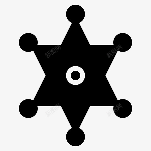 警长徽章警察犯罪图标svg_新图网 https://ixintu.com 字形 实心 徽章 犯罪 警察 警长