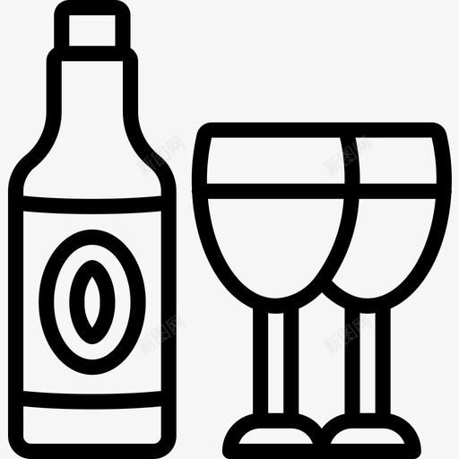 葡萄酒感恩节52直系图标svg_新图网 https://ixintu.com 感恩节 直系 葡萄酒