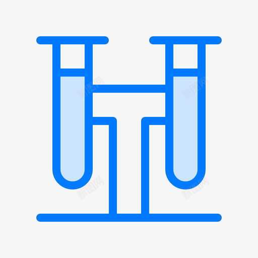 试管物理化学2蓝色图标svg_新图网 https://ixintu.com 物理化学 蓝色 试管