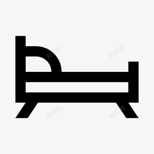 床卧室家具图标svg_新图网 https://ixintu.com 卧室 家具 枕头 睡眠