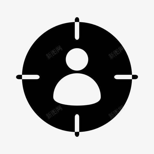 焦点用户观众搜索引擎优化图标svg_新图网 https://ixintu.com 搜索引擎优化 搜索引擎优化和营销线字形48像素 焦点用户 目标 观众