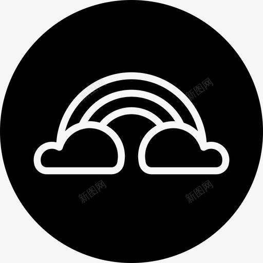 彩虹云天气图标svg_新图网 https://ixintu.com 天气 彩虹 徽章