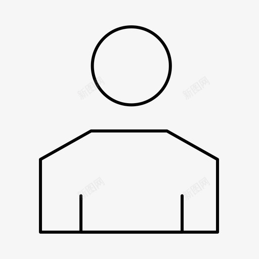 头像男性人物图标svg_新图网 https://ixintu.com 个人资料 人物 头像 用户 男性 细线