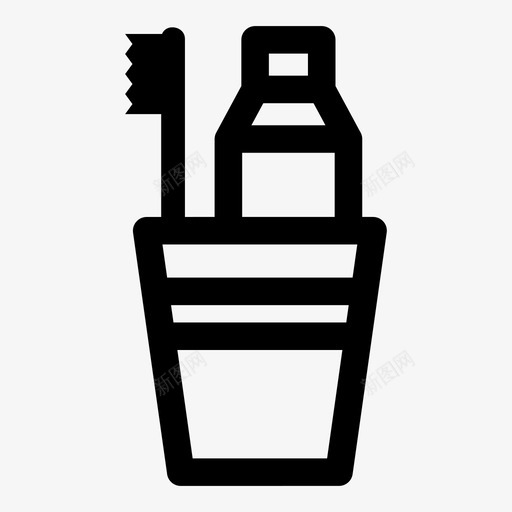 牙刷刷牙牙医图标svg_新图网 https://ixintu.com 刷牙 牙刷 牙医 牙膏