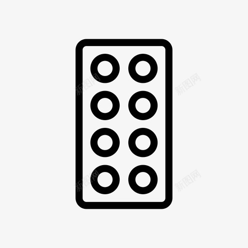药丸药品医疗保健图标svg_新图网 https://ixintu.com 48像素 医疗 医疗保健 字形 泡罩 药丸 药品 药片