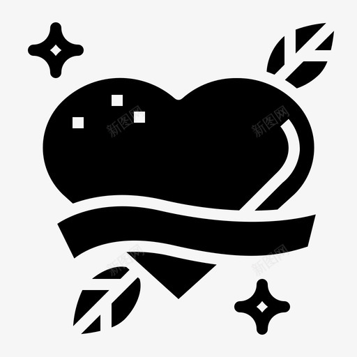 心脏老学校纹身图标svg_新图网 https://ixintu.com 复古 学校 心脏 纯色 纹身