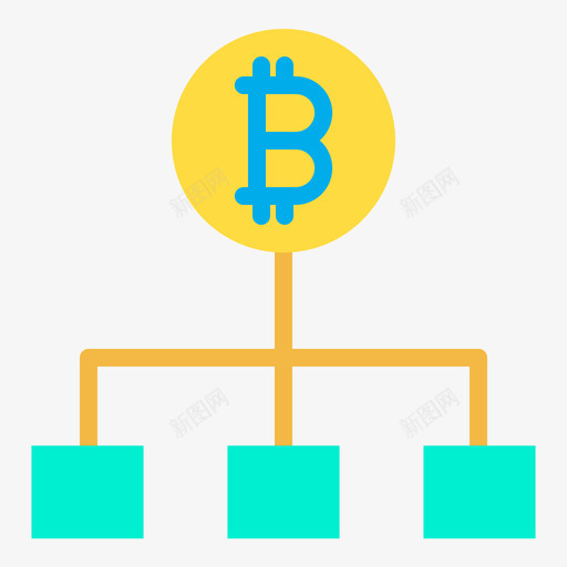 流量比特币100扁平图标svg_新图网 https://ixintu.com 扁平 比特 流量