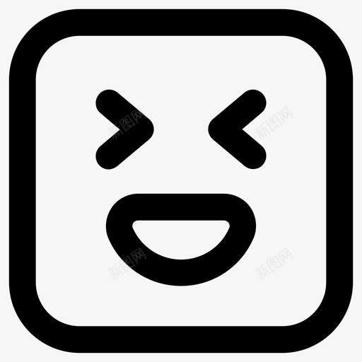 高兴情绪化搞笑图标svg_新图网 https://ixintu.com 情绪化 搞笑 笑脸 高兴