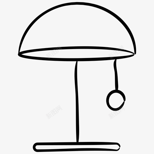 灯台灯电子手绘图标svg_新图网 https://ixintu.com 台灯 灯 电子手绘图标