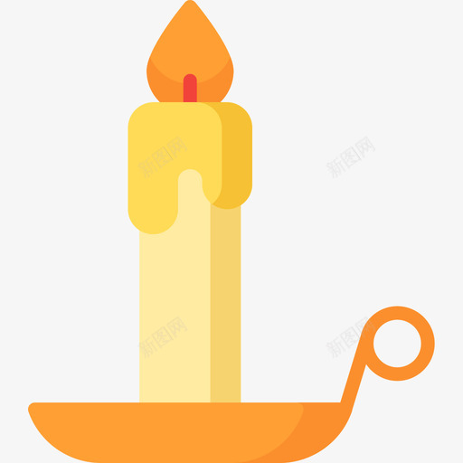 蜡烛新年37扁平图标svg_新图网 https://ixintu.com 扁平 新年37 蜡烛