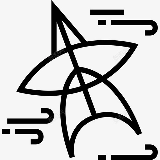 朱拉风筝曼谷标志和地标轮廓图标svg_新图网 https://ixintu.com 曼谷标志和地标 朱拉风筝 轮廓