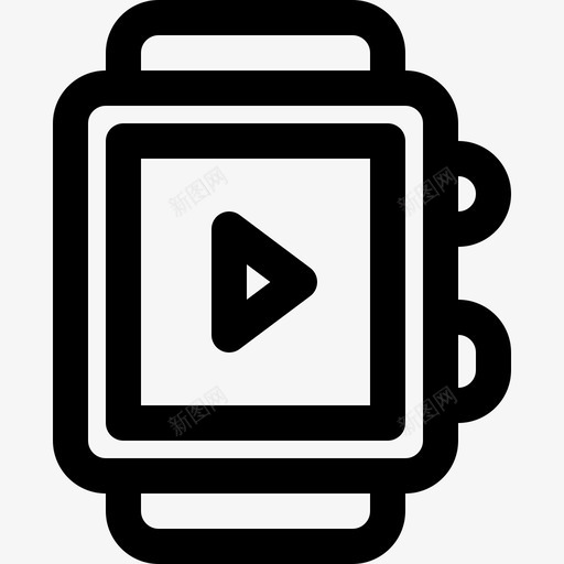 智能手表应用程序小工具图标svg_新图网 https://ixintu.com 健康 小工 工具 应用程序 手表 智能 科技 跑步