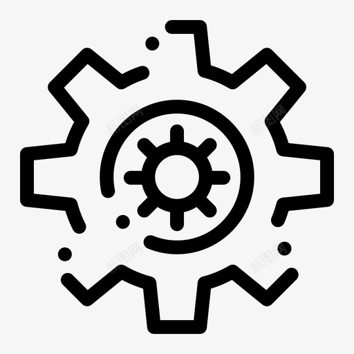 装备动力设置图标svg_新图网 https://ixintu.com 动力 虚线 装备 设置