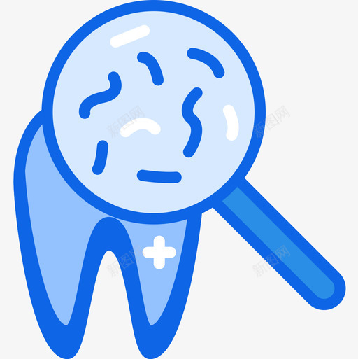 牙齿牙齿13蓝色图标svg_新图网 https://ixintu.com 牙齿 蓝色