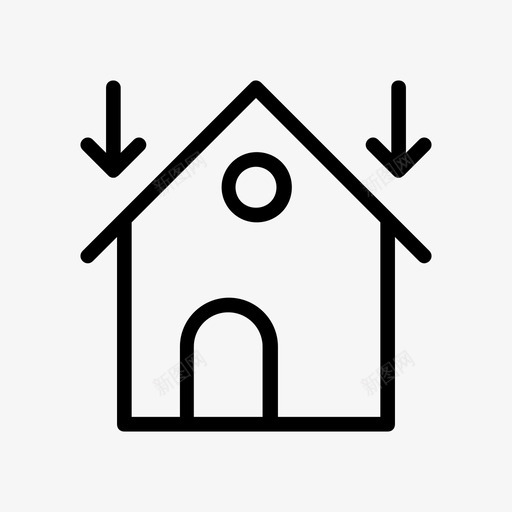 房子公寓大楼图标svg_新图网 https://ixintu.com 48像素 公寓 大楼 字形 房地产 房子 生活