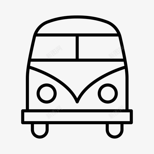 kombi货车汽车旅游图标svg_新图网 https://ixintu.com kombi 度假 旅游 汽车 货车